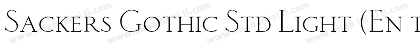 Sackers Gothic Std Light (En têtes)字体转换